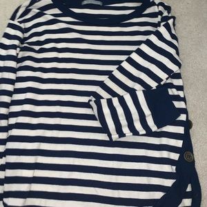 Navy and White striped shirt